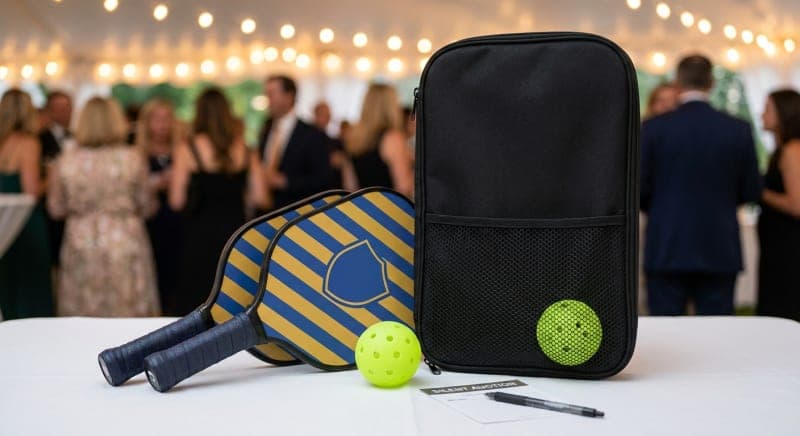 Complete custom pickleball set as a gala silent-auction fundraiser item